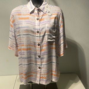 Rusty Women’s Sublime Shirt size L color Pastel Palm New!